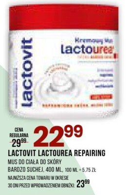 Mus do ciała EVELINE Lactourea repairing promocja w Drogerie Natura