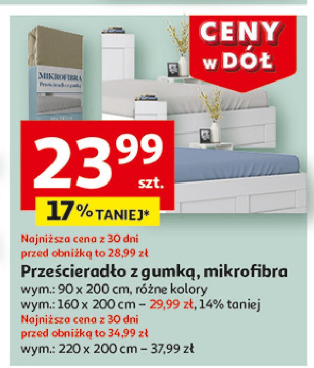 Prześcieradlo z gumką 90 x 200 cm promocja