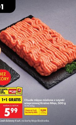 Chude mięso mielone z szynki wieprzowej, 500 g promocja w Biedronka