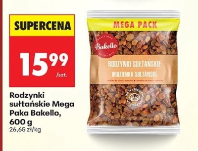 Rodzynki sułtańskie 600 g promocja w Biedronka