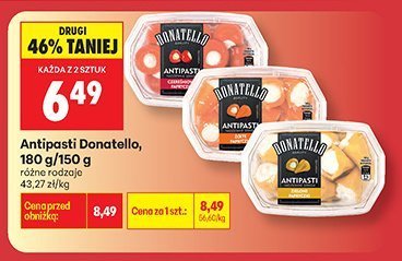 Antipasti Donatello, 180 g/150 g, różne rodzaje promocja w Biedronka