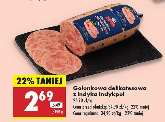 Golonkowa delikatesowa z indyka Indykpol promocja w Biedronka