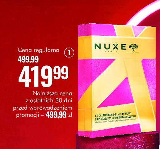 Kalendarz adwentowy Nuxe promocja