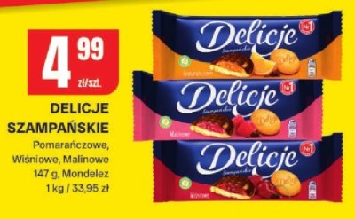 Szampan Delicje Pomarańczowe, Wiśniowe, Malinowe promocja w Chorten