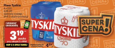 Piwo Piwo Tyskie promocja w Delikatesy Centrum