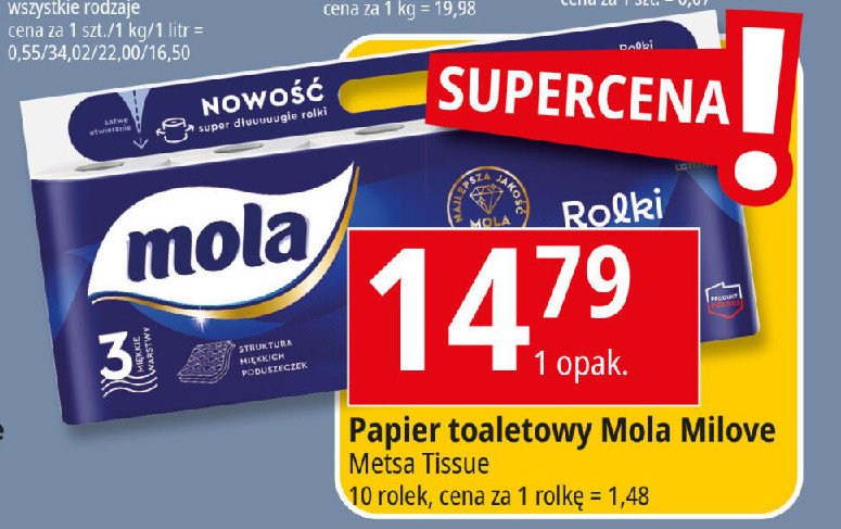 Papier toaletowy milove Mola promocja