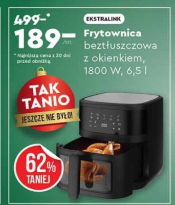 Frytownica beztłuszczowa z okienkiem, 1800 W, 6,5 l promocja w Biedronka