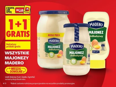 Majonez Madero delikatesowy promocja w Biedronka