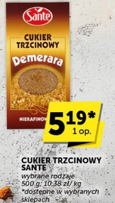 Cukier trzcinowy Sante Demerara promocja w Groszek