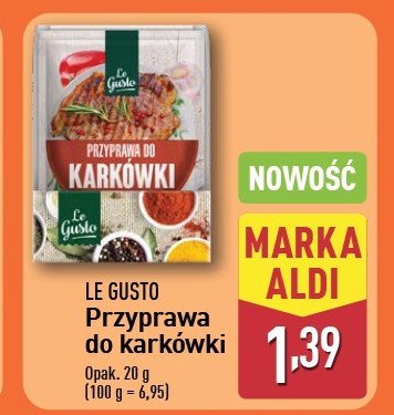 Przyprawa do karkówki Le gusto promocja w Aldi