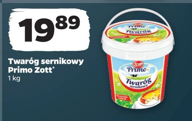 Twaróg sernikowy Zott primo promocja