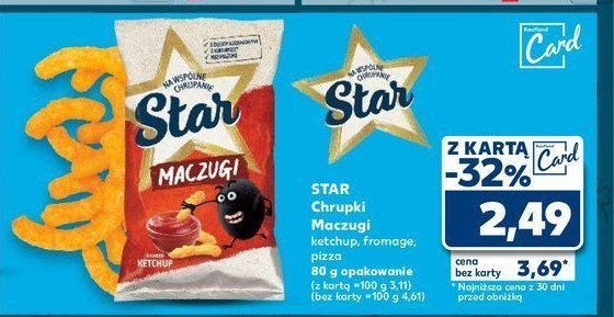 Chrupki maczugi ketchupowe Mr. snaki maczugi Star promocja