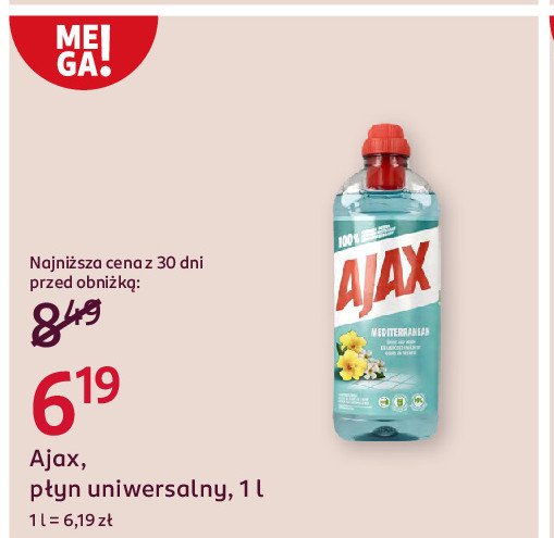 Płyn do mycia kwiaty laguny Ajax floral fiesta Ajax . promocja w Rossmann