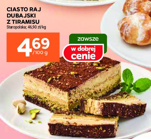 Ciasto raj dubajski z tiramisu Cukiernia staropolska promocja