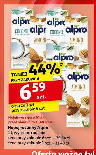 Napój kokosowy z dodatkiem ryżu naturalnego Alpro promocja