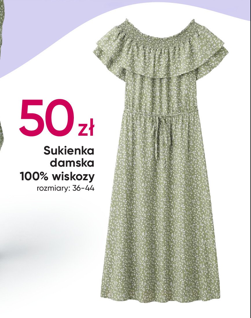 Sukienka damska z wiskozy 36-44 promocja