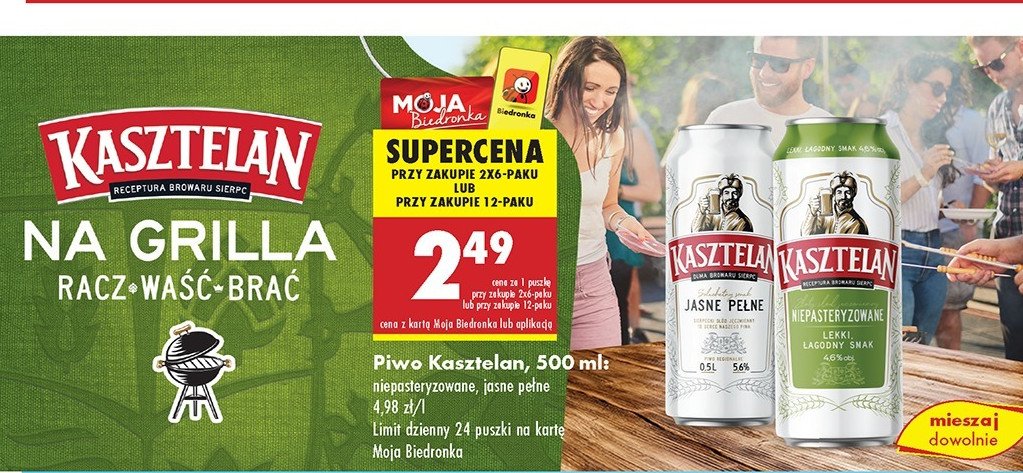 Piwo Kasztelan jasne pełne promocja