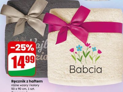 Ręcznik z haftem Dzień Babci i Dziadka promocja w Dino