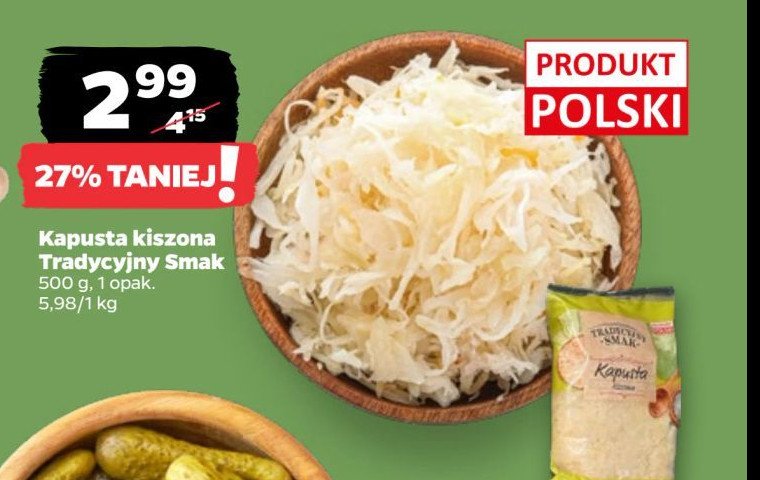 Kapusta kiszona Tradycyjny smak promocja w Netto