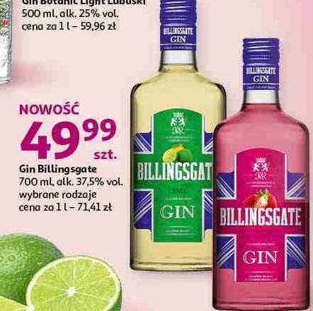 Gin Billingsgate lime promocja