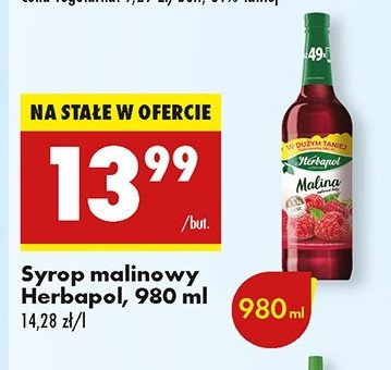 Syrop malinowy Herbapol promocja