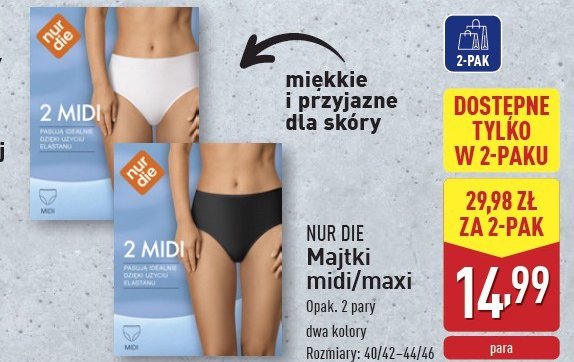 Majtki damskie midi 40/42-44/46 NUR DIE promocja w Aldi