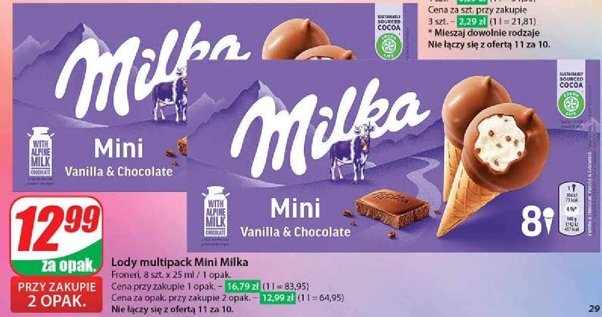 Ro偶ek mini Milka promocja