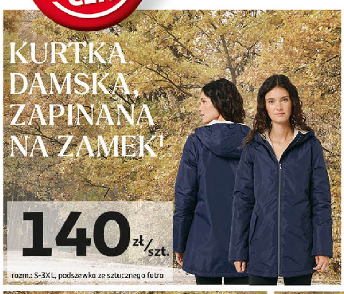 Kurtka damska s-3xl Auchan inextenso promocja