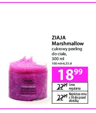 Peeling cukrowy karmelizowany marshmallow Ziaja promocja