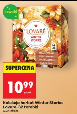 Kolekcja herbat Winter Stories Lovare, 32 torebki promocja w Biedronka