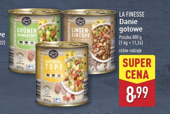 Zupa z kiszoną kapustą i wieprzowiną La finesse promocja w Aldi