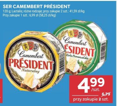 Ser Camembert President Naturalny/Zioła Prowansalskie promocja w Stokrotka