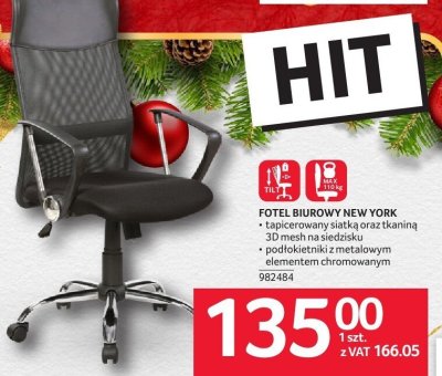 Fotel biurowy New York promocja w Selgros