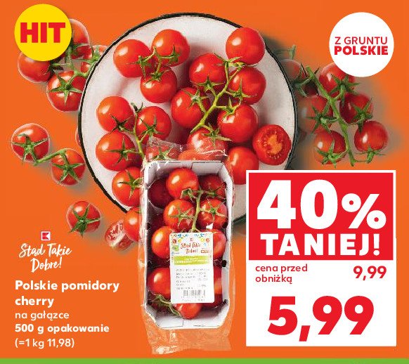 Pomidory cherry na gałązce polska K-classic stąd takie dobre! promocja w Kaufland
