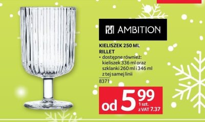 Kieliszek AMBITION KIELISZEK 250 ML RILLET promocja w Selgros