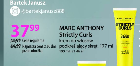 Krem do loków Marc anthony strictly curls promocja