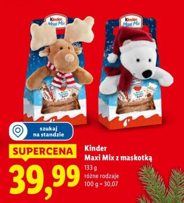 Kinder Maxi Mix z maskotką promocja w Lidl