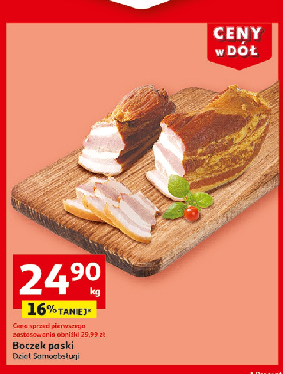 Boczek paski promocja w Auchan