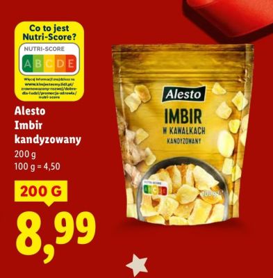Imbir Alesto Imbir kandyzowany promocja w Lidl