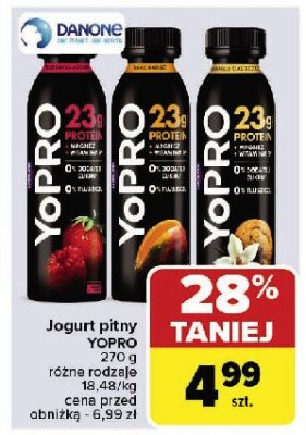 Jogurt truskawka-malina Danone yopro promocja