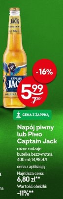 Piwo Captain Jack Original promocja w Żabka