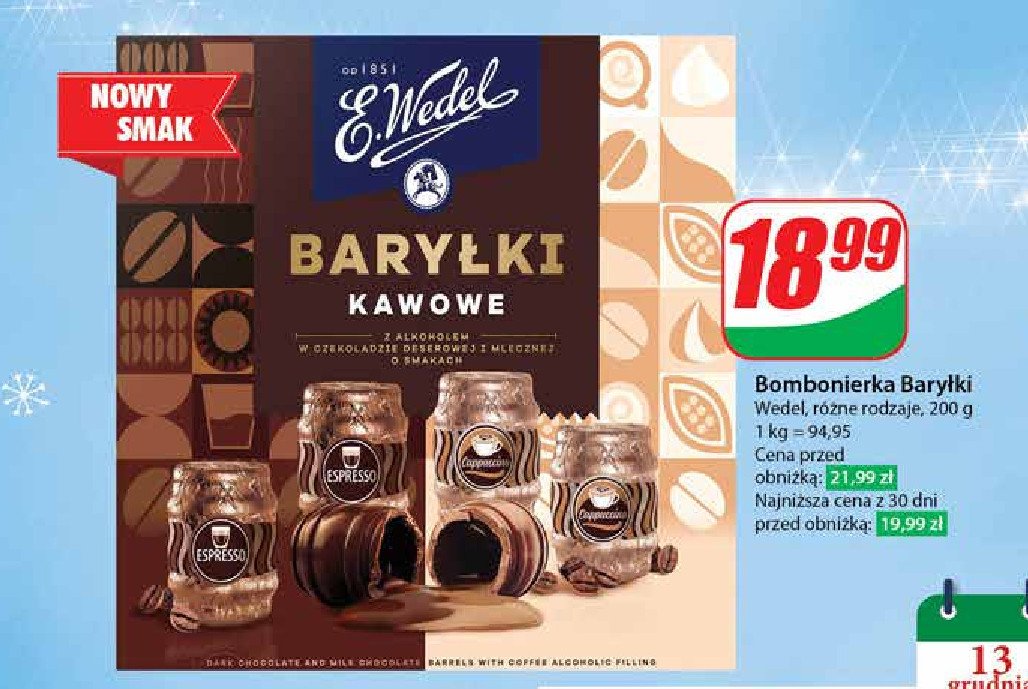 Baryłki o smaku kawowym E. wedel baryłki promocja