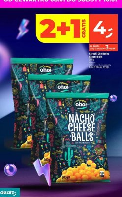 Chrupki Oho Nacho Cheese Balls promocja w Dealz
