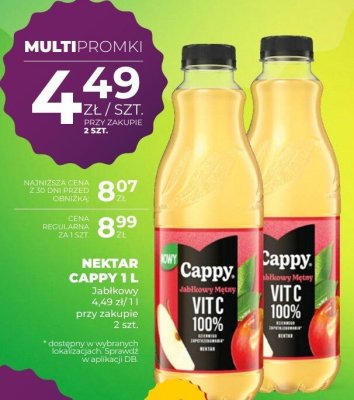 Nektar Cappy Jabłkowy Vit C 100% 1 L promocja w Duży Ben