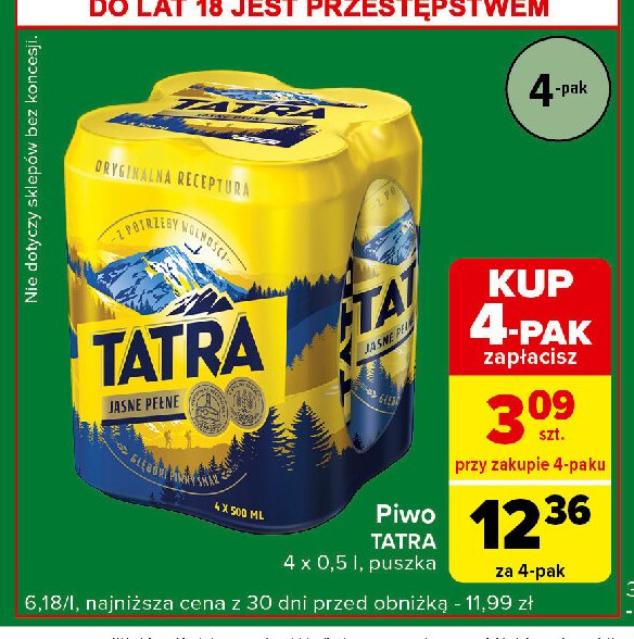 Piwo Tatra promocja w Carrefour Express