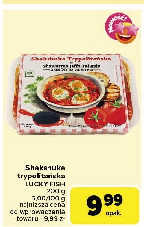 Shakshuka trypolitańska Lucky fish promocja w Carrefour Market