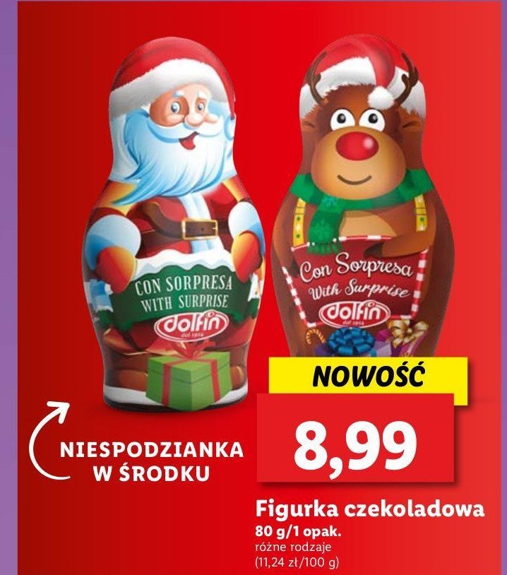 Figurka czekoladowa renifer DOLFIN promocja