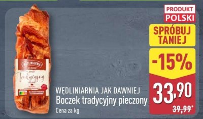 Boczek tradycyjny pieczony promocja w Aldi