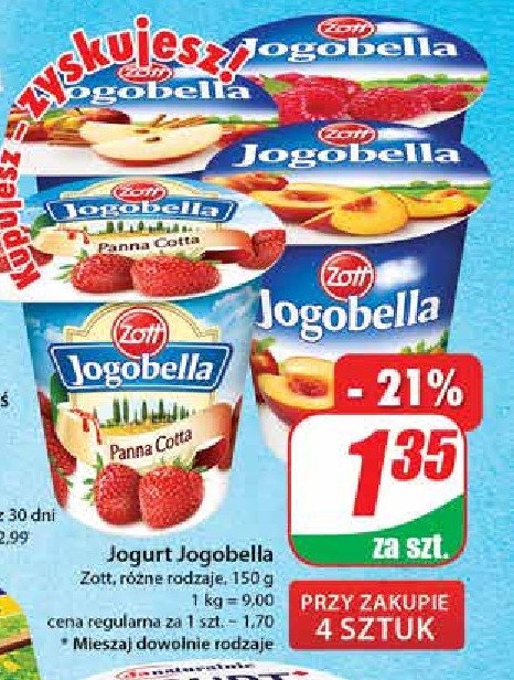 Jogurt pieczone jab艂ko Zott jogobella promocja
