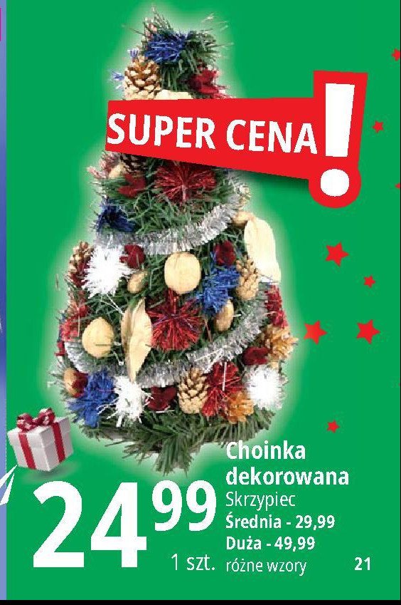 Choinka dekorowana 艣rednia Skrzypiec promocja